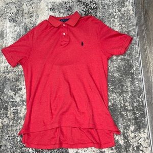 Men’s POLO by Ralph Lauren, short sleeve, size medium red/orange
